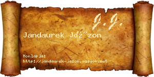Jandaurek Jázon névjegykártya